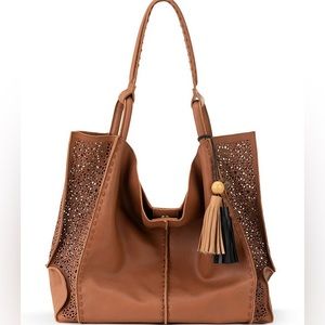 The Sak Los Feliz Leather Tote Bag with Single Shoulder Strap NWT